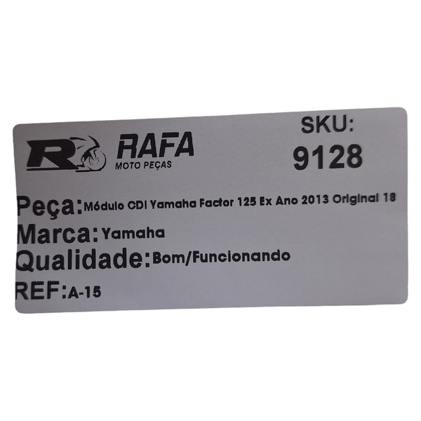 Módulo CDI Yamaha Factor 125 Ex Ano 2013 Original 18D-20