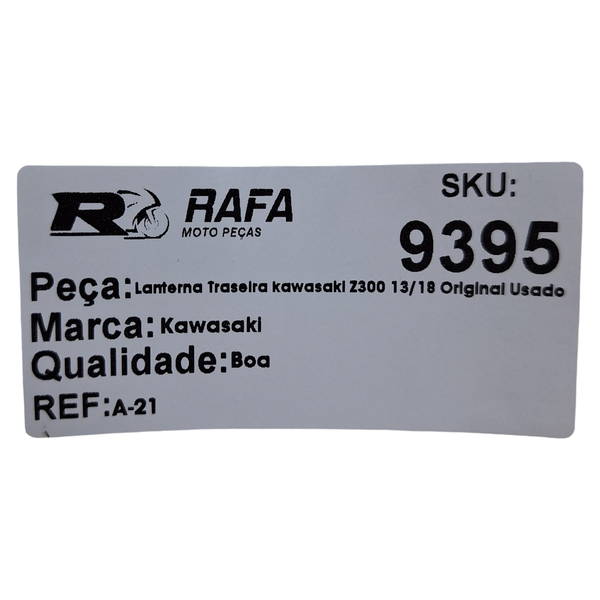 Lanterna Traseira kawasaki Z300 13/18 Original Usado