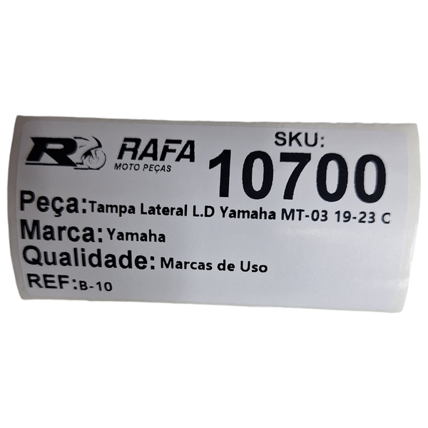Tampa Lateral L.D Yamaha MT-03 20-23 Original