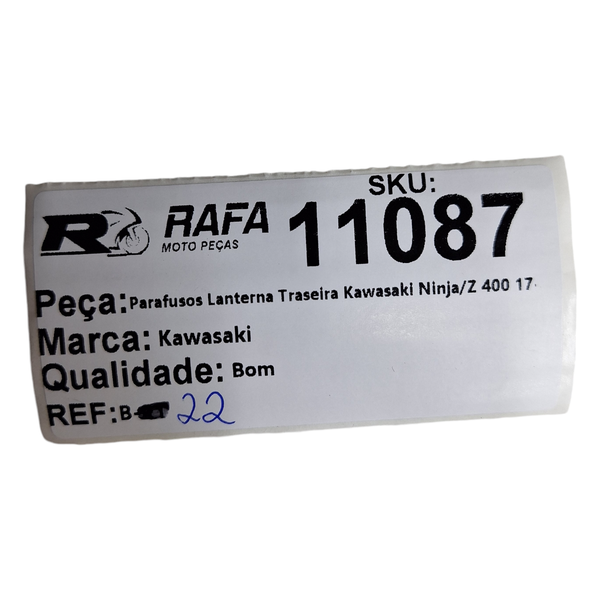Parafusos Lanterna Traseira Kawasaki Ninja 400 Z 400 17-21 Original