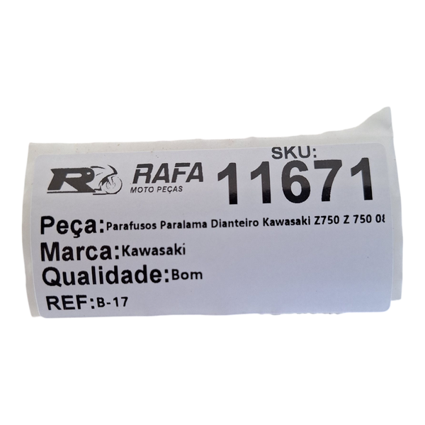 Parafusos Paralama Dianteiro Kawasaki Z750 Z 750 08-12 Original