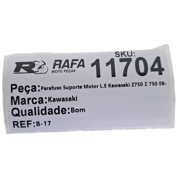 Parafuso Suporte Motor L.E Kawasaki Z750 Z 750 08-12 Original