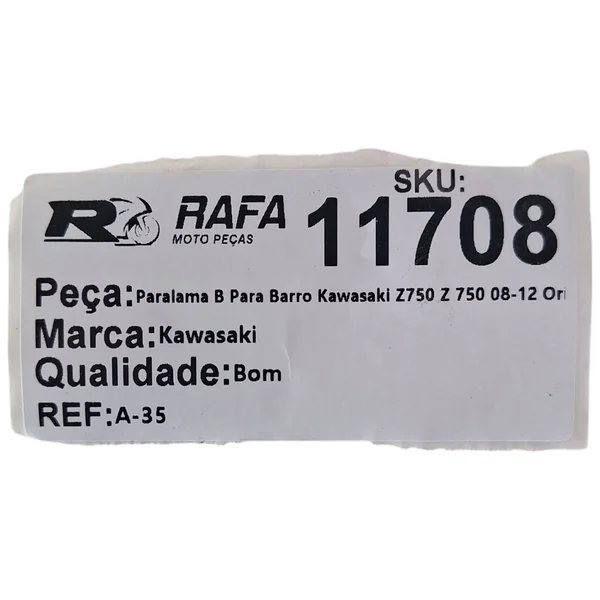 Paralama B Para Barro Kawasaki Z750 Z 750 08-12 Original