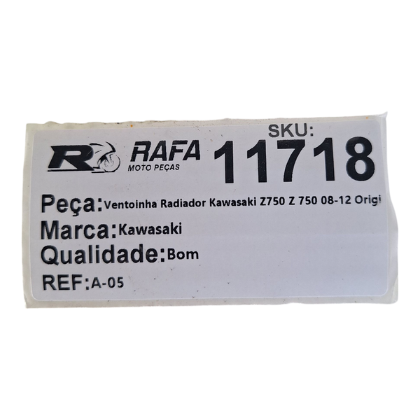 Ventoinha Radiador Kawasaki Z750 Z 750 08-12 Original