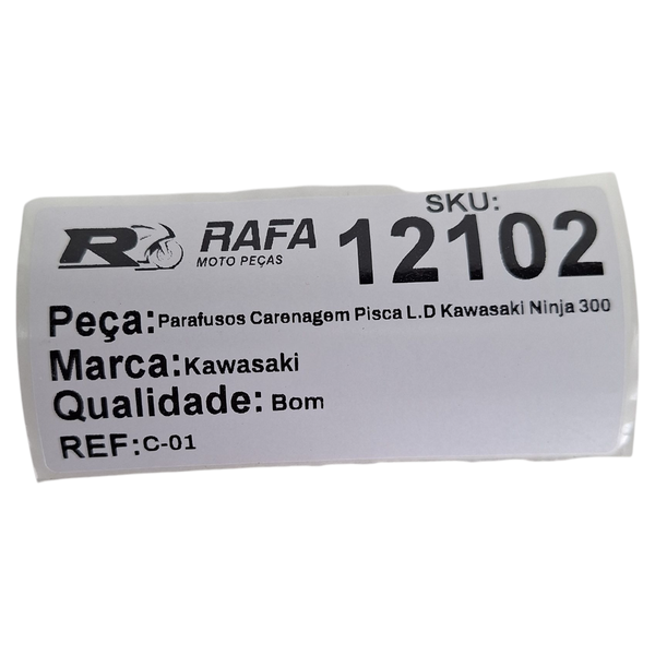 Parafusos Carenagem Pisca L.D Kawasaki Ninja 300 13-18 Original