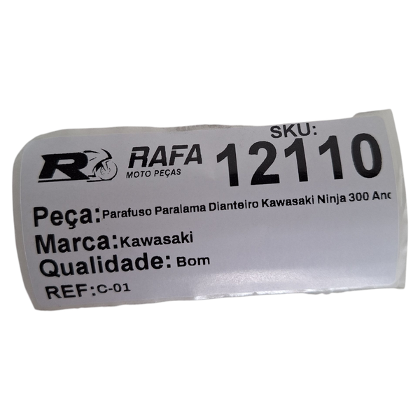 Parafuso Paralama Dianteiro Kawasaki Ninja 300 Ano 13-18 Original