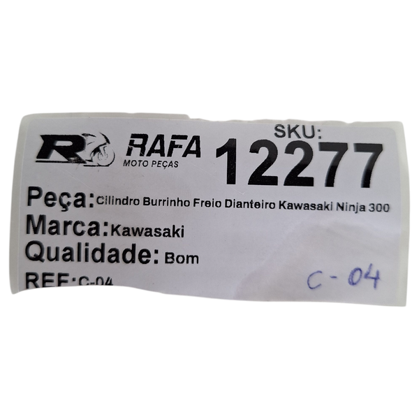 Cilindro Burrinho Freio Dianteiro Kawasaki Ninja 300 13-18 Original