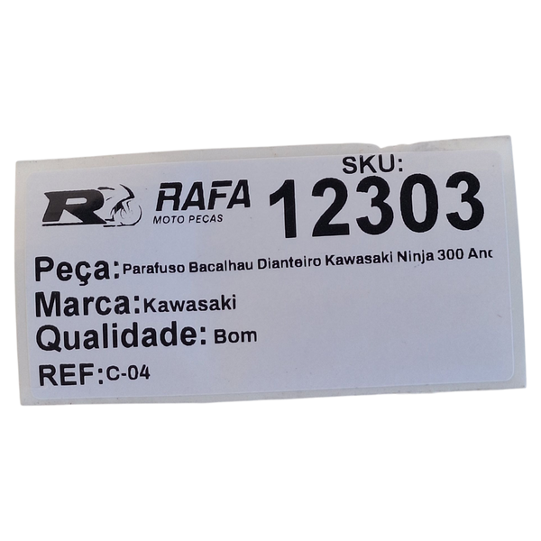 Parafuso Bacalhau Dianteiro Kawasaki Ninja 300 Ano 13-18 Original