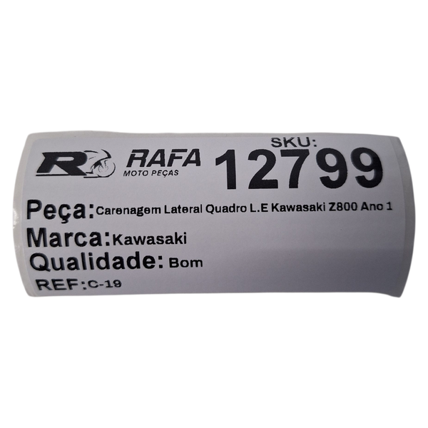 Carenagem Lateral Quadro L.E Kawasaki Z800 Ano 13-18 Original