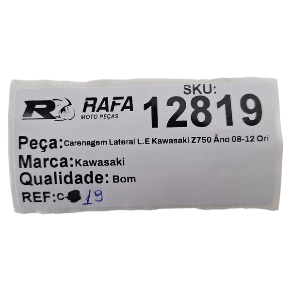 Carenagem Lateral L.E Kawasaki Z750 Ano 08-12 Original