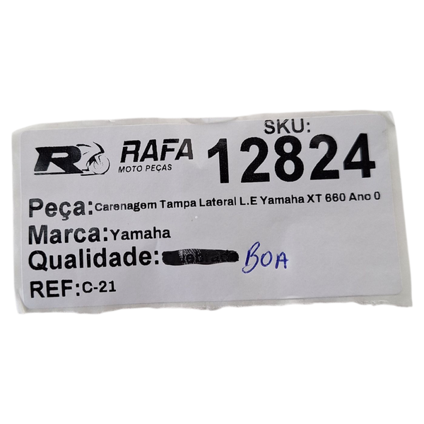 Carenagem Tampa Lateral L.E Yamaha XT 660 05/18 Original