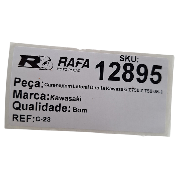 Carenagem Lateral Direita Kawasaki Z750 Z 750 08-12 Original