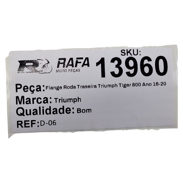 Flange Roda Traseira Triumph Tiger 800 Ano 16-20