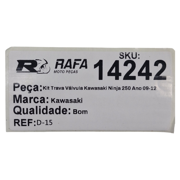 Kit Trava Válvula Kawasaki Ninja 250 Ano 09-12