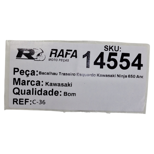 Bacalhau Traseiro Esquerdo Kawasaki Ninja 650 Ano 16-20
