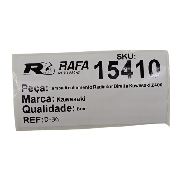 Tampa Acabamento Radiador Direita Kawasaki Z400 18-23